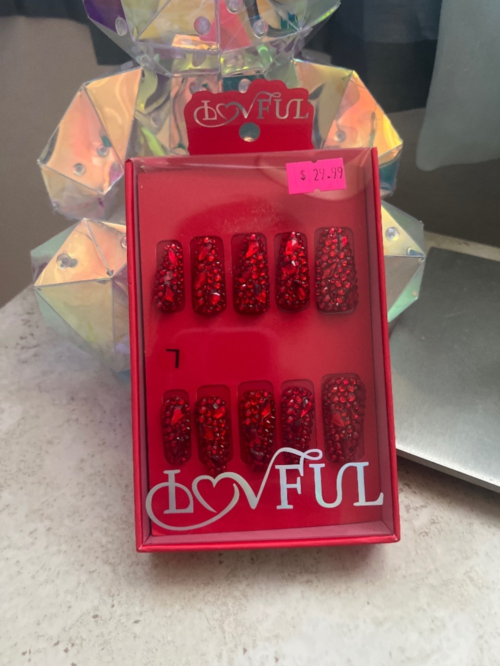 🆕 Handmade Ruby Red Nails Kit